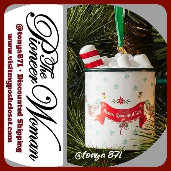 The Pioneer Woman Other - 2022 🦋 New Pioneer Woman Christmas Mug Ornament, Qty 1